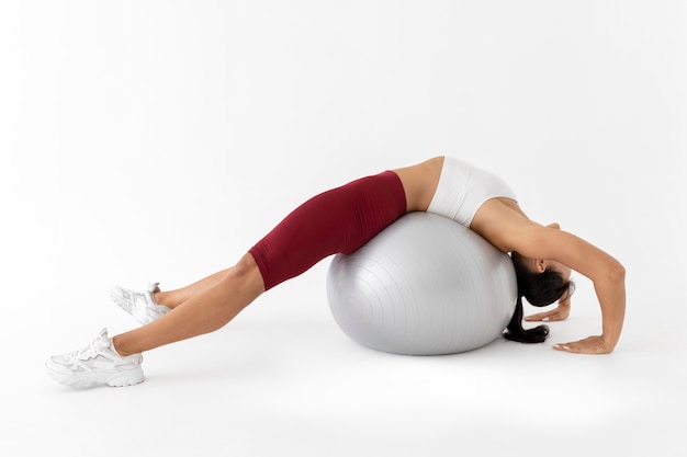 Woman doing a fitness exercise