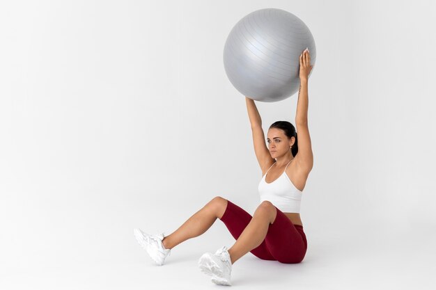 Woman doing a fitness exercise