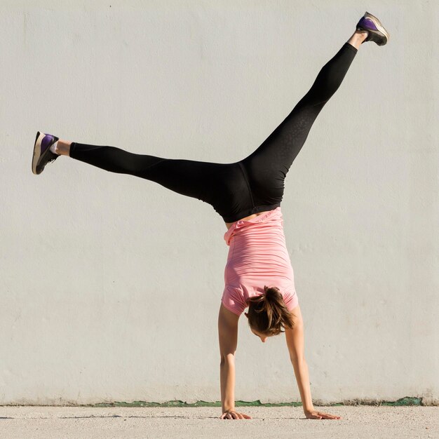 Free Photo woman doing sport exercises