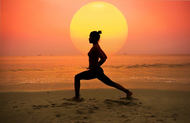 Free Photo woman doing yoga