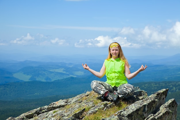 Free Photo woman doing yoga