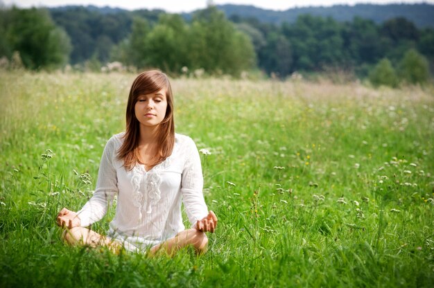 Woman doing yoga