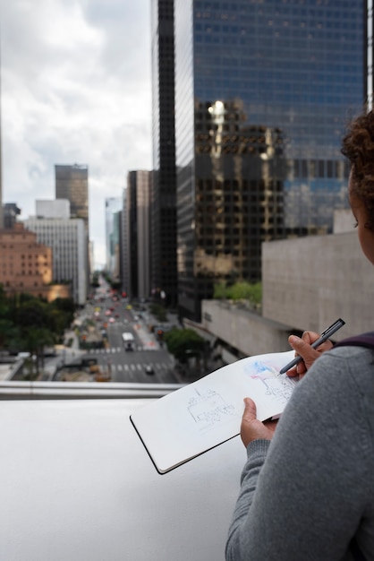 Free photo woman enjoying her exterior hobbies