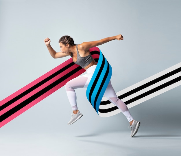 Free photo woman enjoying running sport