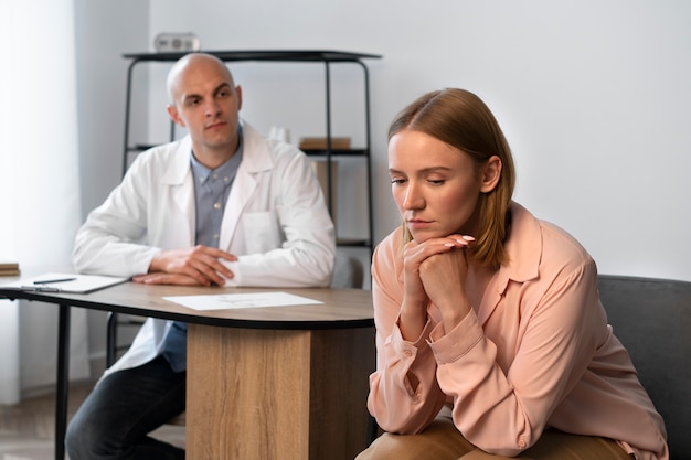 Free photo woman going through abortion process