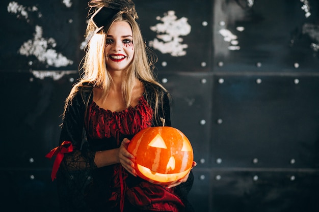 Free Photo woman in a halloween costume