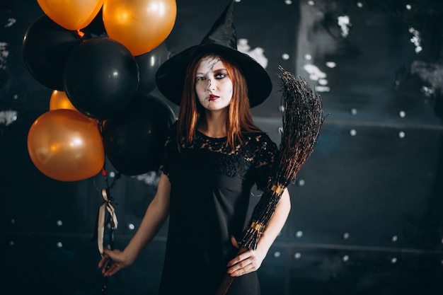 Free Photo woman in a halloween costume