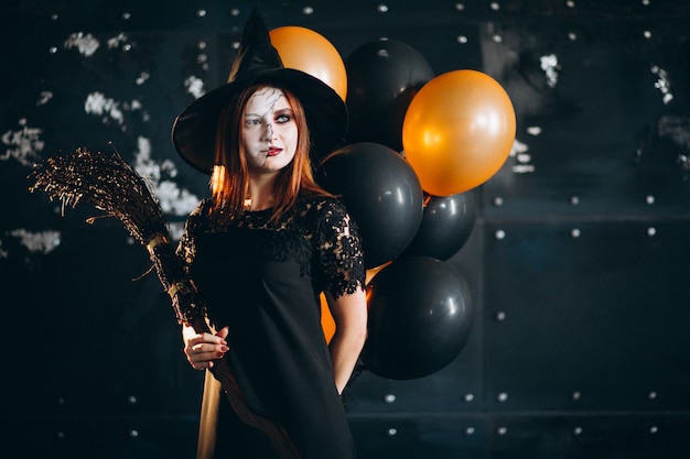 Free Photo woman in a halloween costume