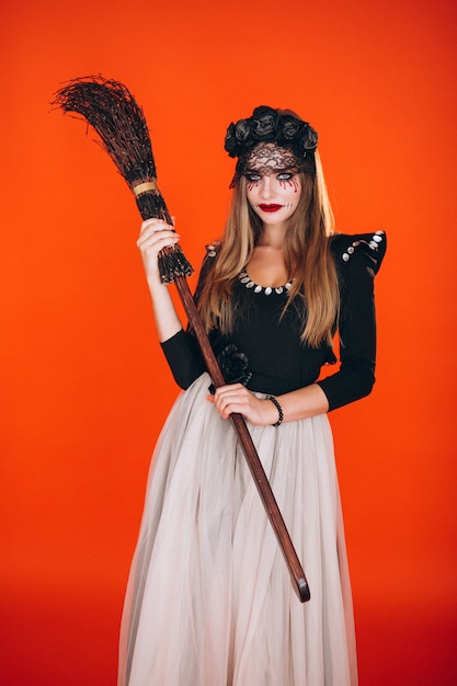 Woman in a halloween costume