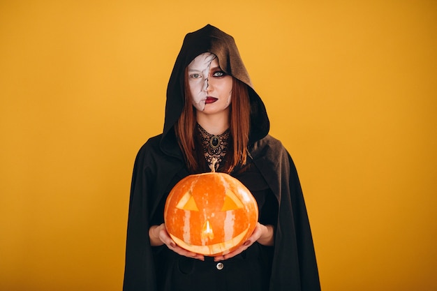 Woman in a halloween costume