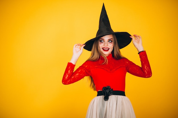 Woman in a halloween costume