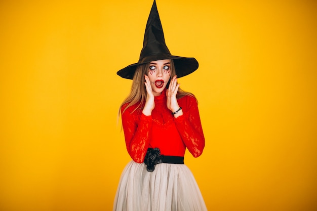 Woman in a halloween costume