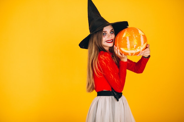 Woman in a halloween costume