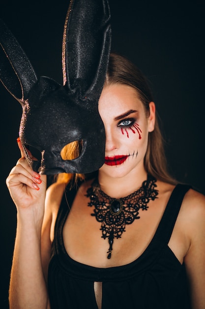 Woman in a halloween costume