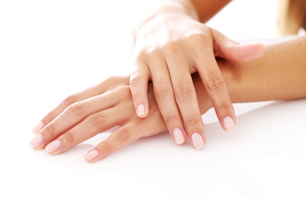 Woman hands with manicure