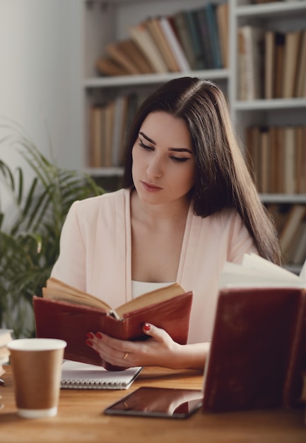 Woman in the library