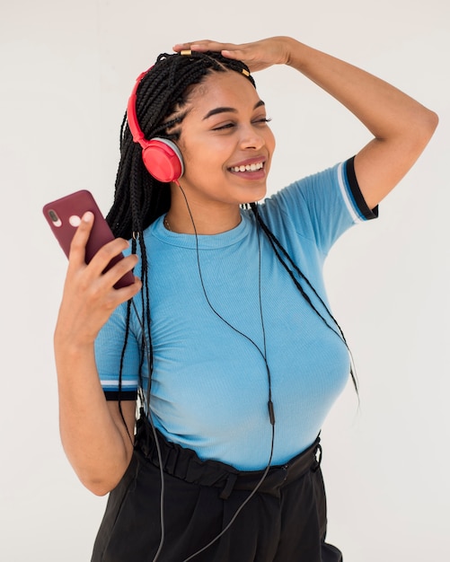 Woman listening music