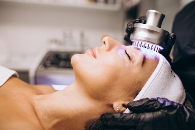 Woman making beauty procedures at a beauty salon