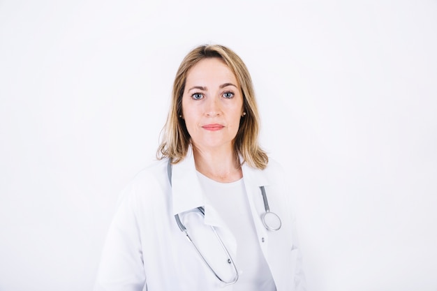 Free photo woman in medical overall