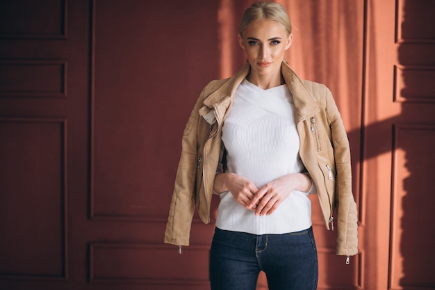 Woman model demonstrating cloths