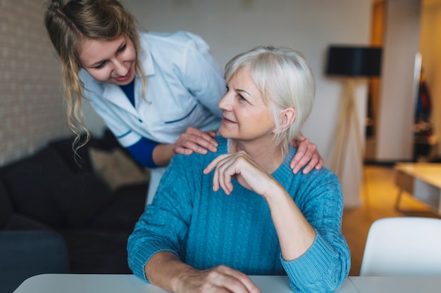 Free photo woman in nursing home