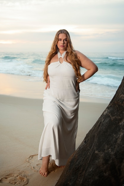 Woman portraing greek goddess