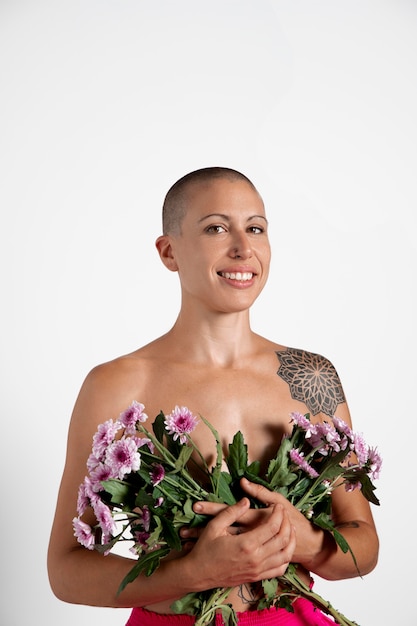 Free photo woman recovering after breast cancer