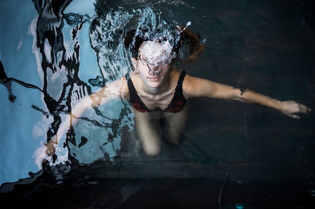 Woman relaxing in spa