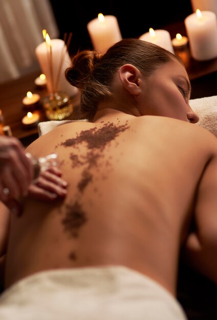 Woman relaxing in the spa