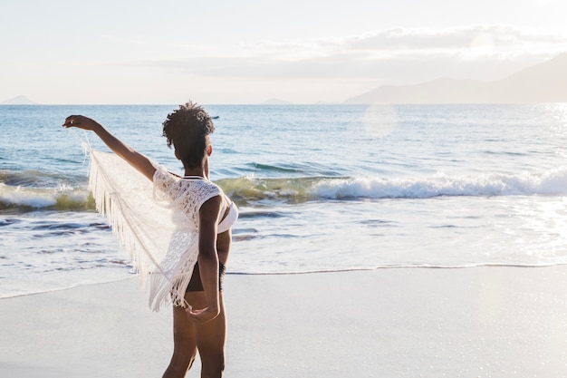 Woman at the shoreline