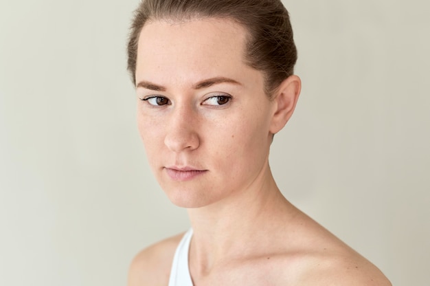 Woman sitting at the physiotherapist office