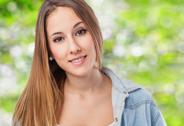 Woman smiling