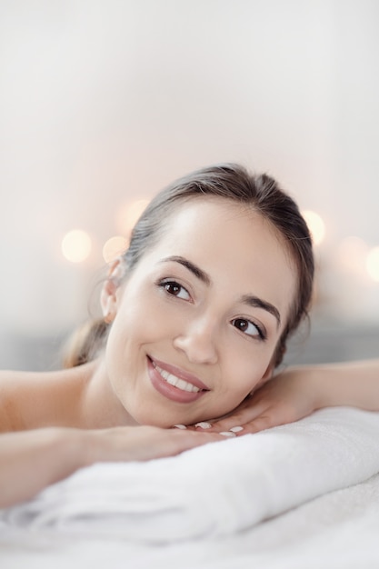 Woman in spa salon