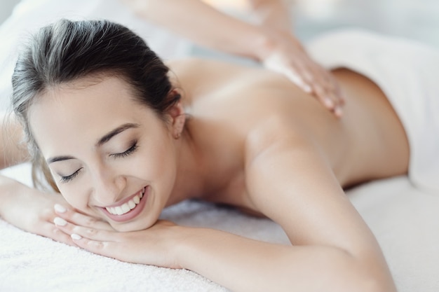 Woman in spa salon