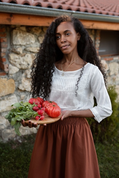 Woman spending time in nature