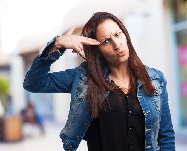 woman suiciding isolated