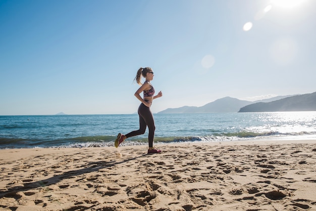 Woman on summer training