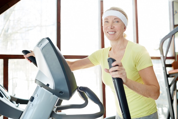 Woman training at the gym