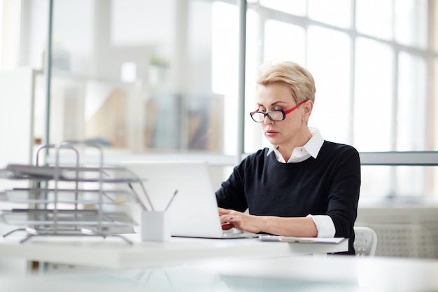 Woman typing