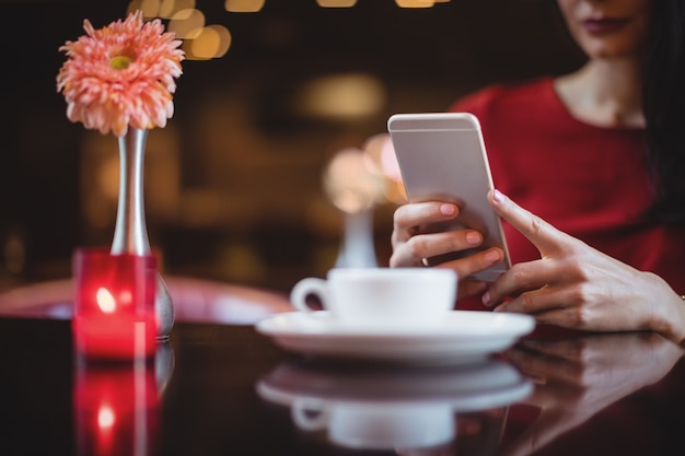 Woman using mobile phone