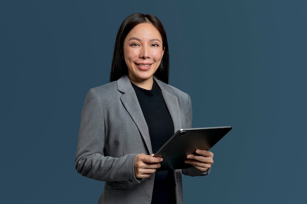 Woman using a tablet