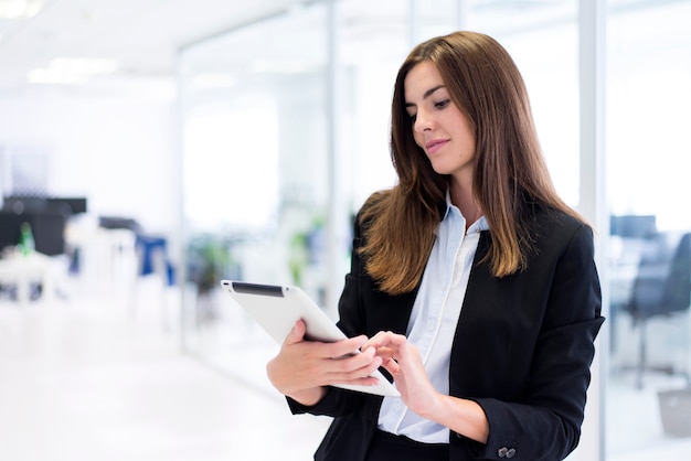 Woman watching a tablet