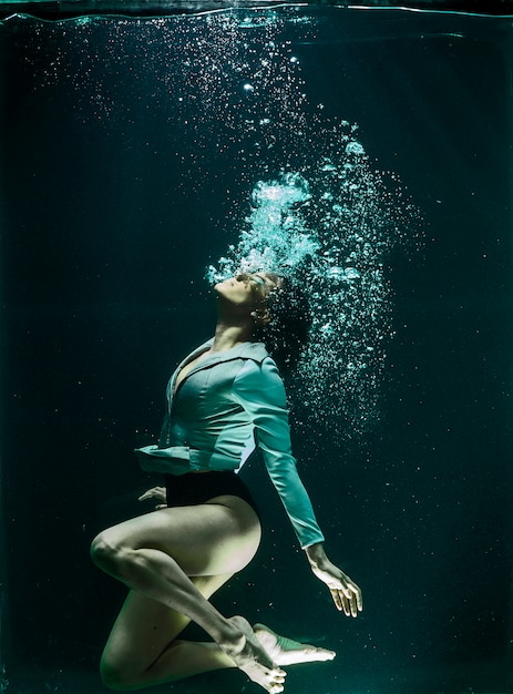 Woman under the water