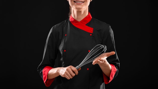 Woman wearing chef attire