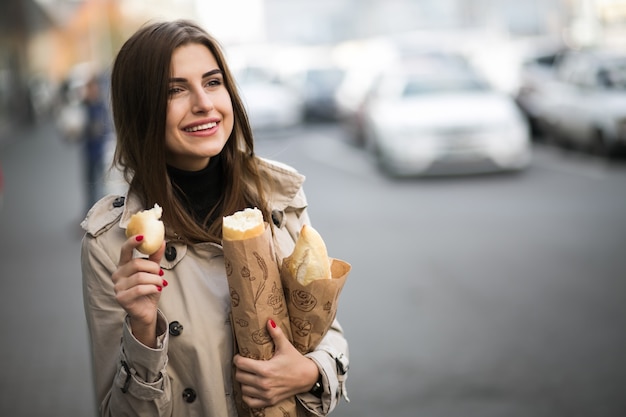 Woman with bread