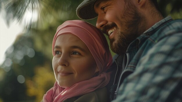 Woman with breast cancer receiving support