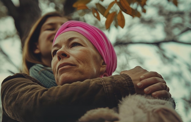 Free photo woman with breast cancer receiving support