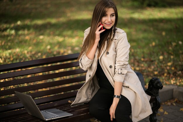 Woman with computer