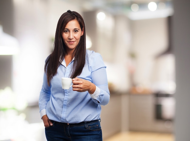 Woman with a cup