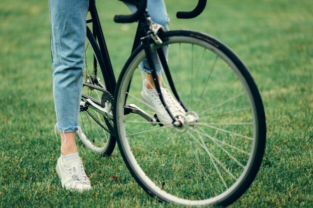 woman with cycling